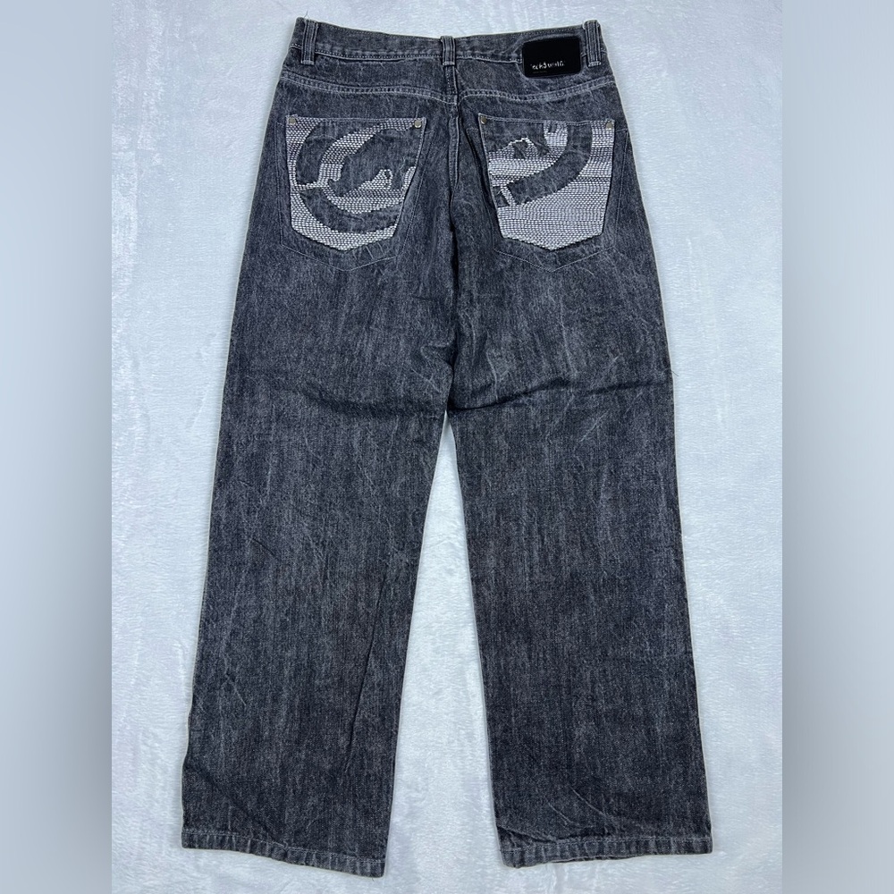 Vintage Y2K Ecko Unltd Rhino Embroidered Baggy Jeans 34x30